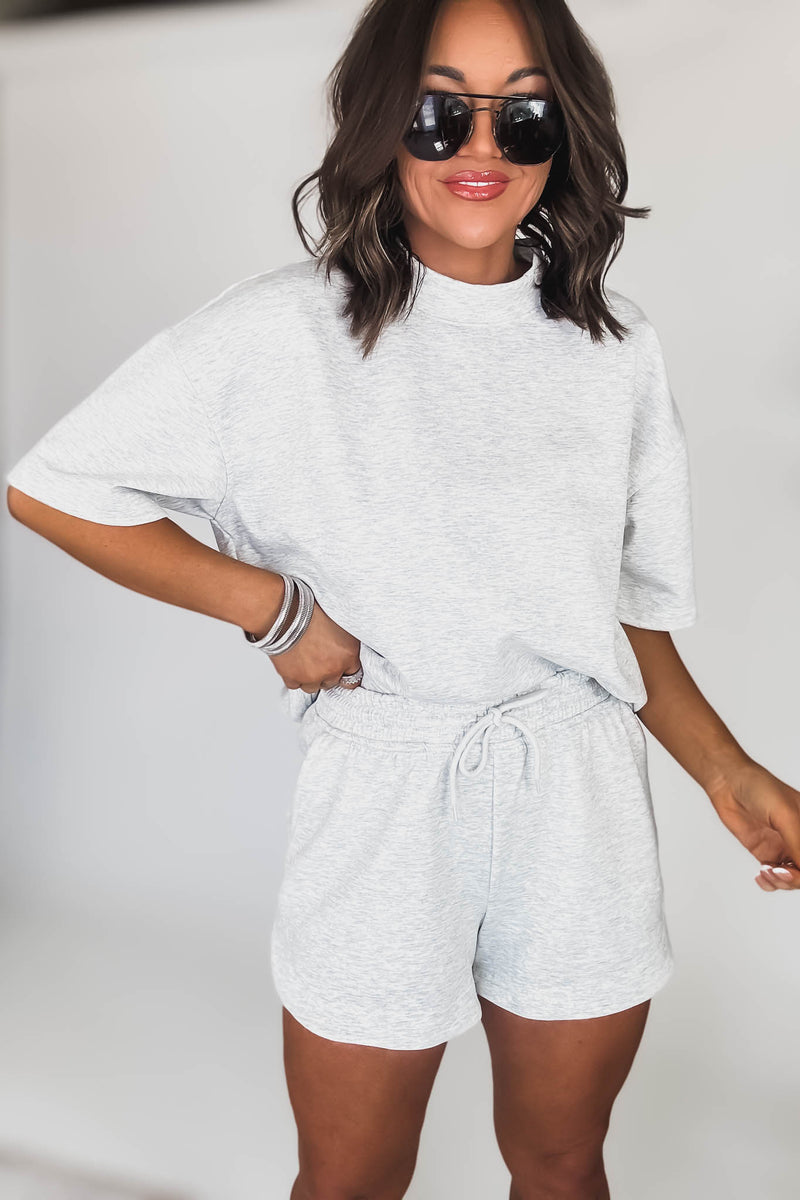 Scuba Heather Grey Pink Shorts