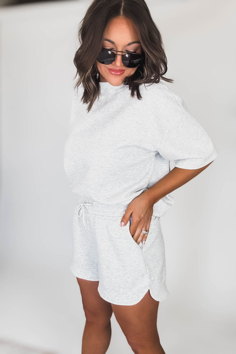 Scuba Heather Grey Pink Shorts