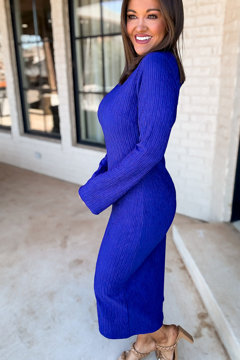Royal Blue Midi Dress