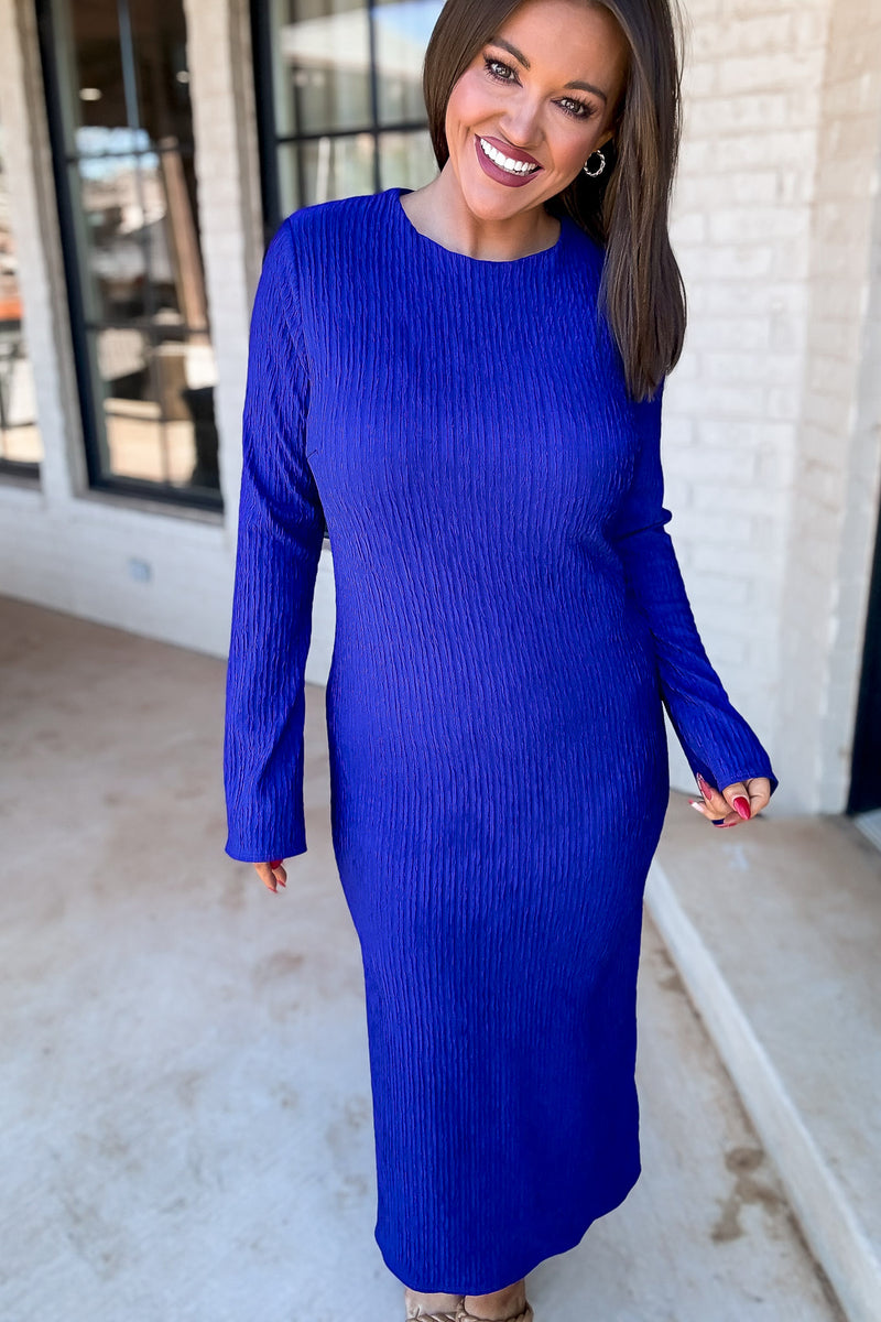 Royal Blue Midi Dress