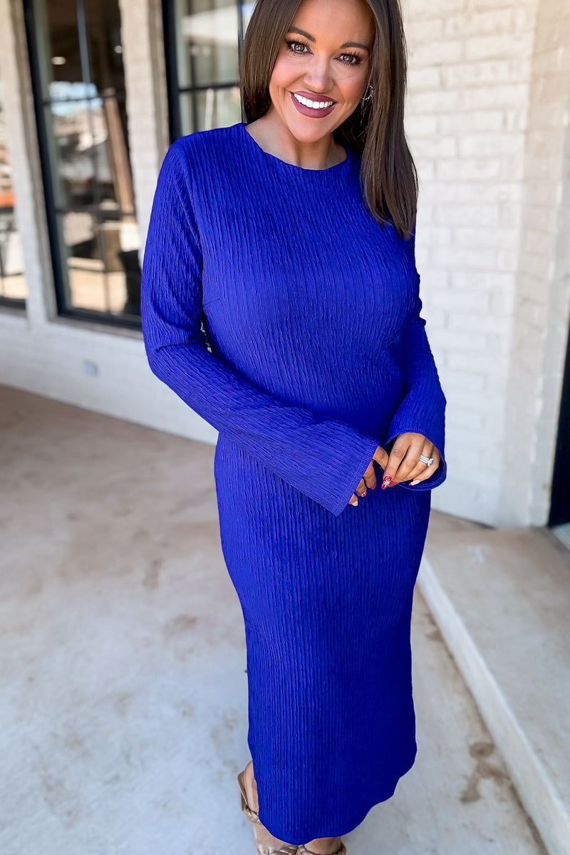 Royal Blue Midi Dress