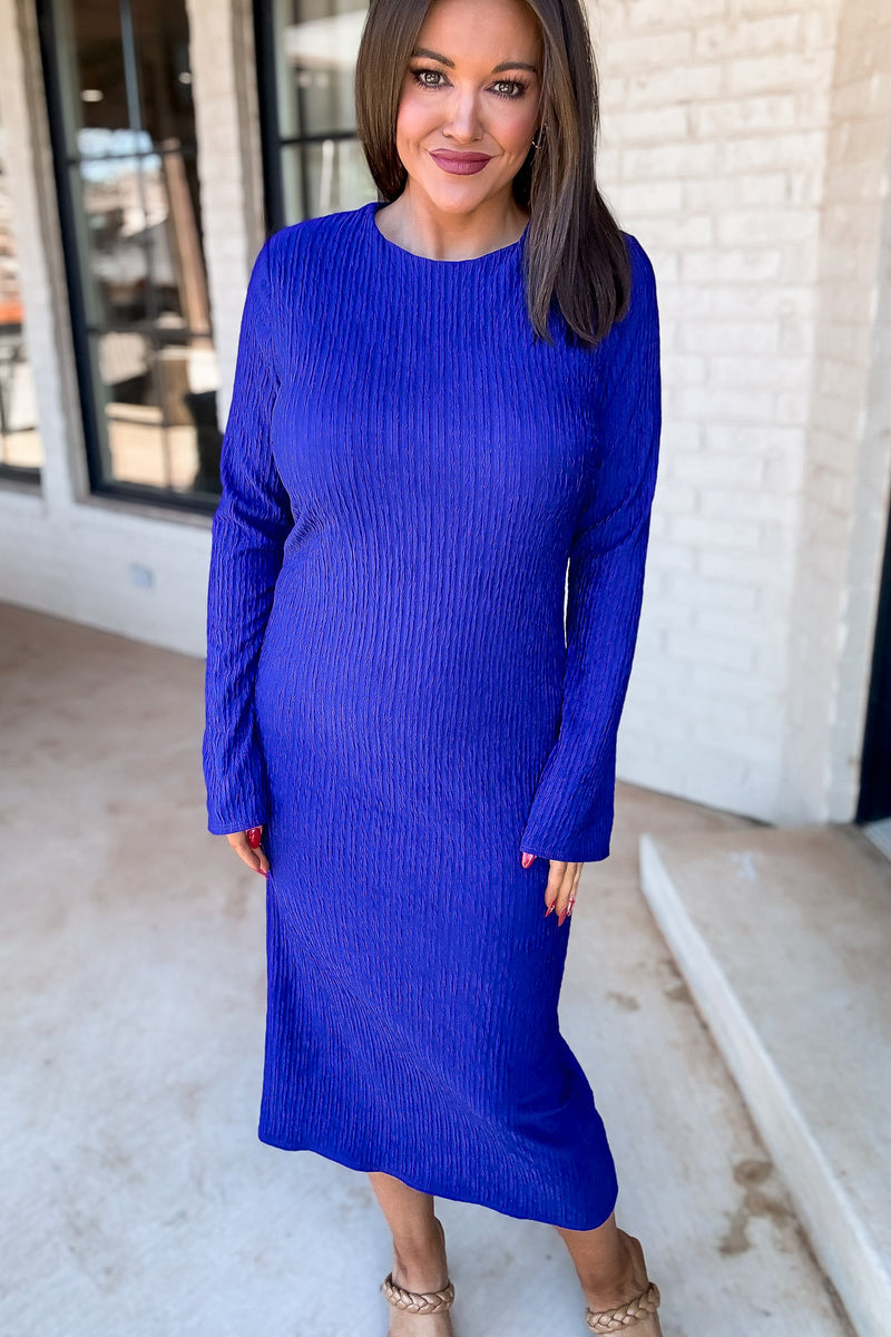 Royal Blue Midi Dress