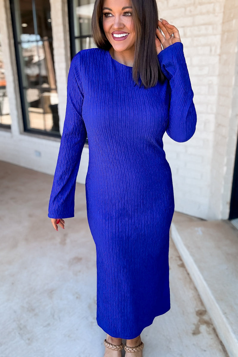 Royal Blue Midi Dress