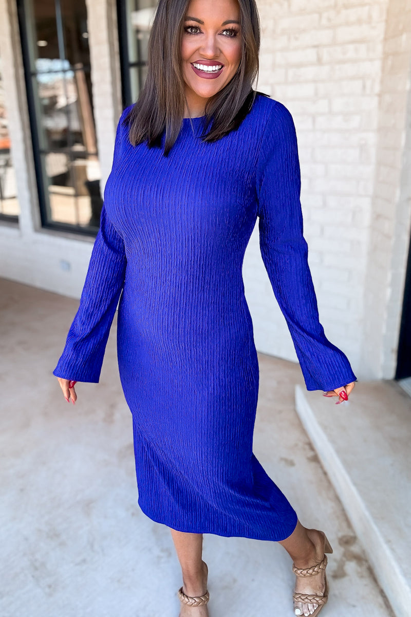 Royal Blue Midi Dress