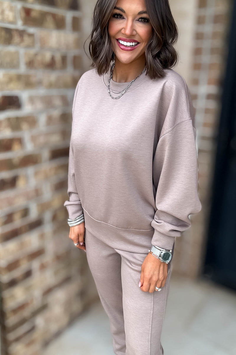 Crew Neck Cocoa Scuba Crewneck Pullover
