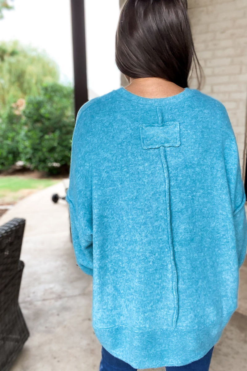 Want The Best Dusty Teal Tunic Top