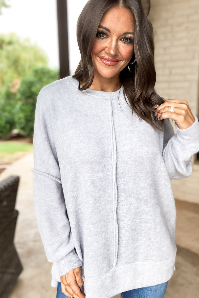 Want The Best Heather Grey Tunic Top