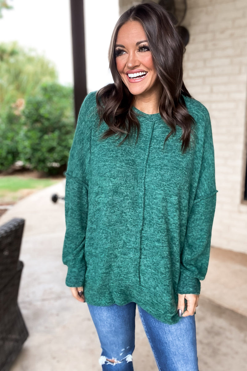 Want The Best Dark Green Tunic Top