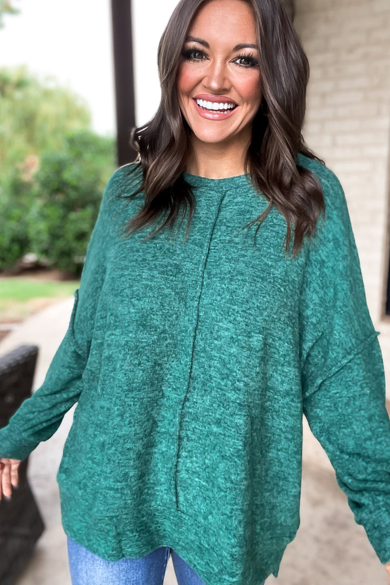 Want The Best Dark Green Tunic Top