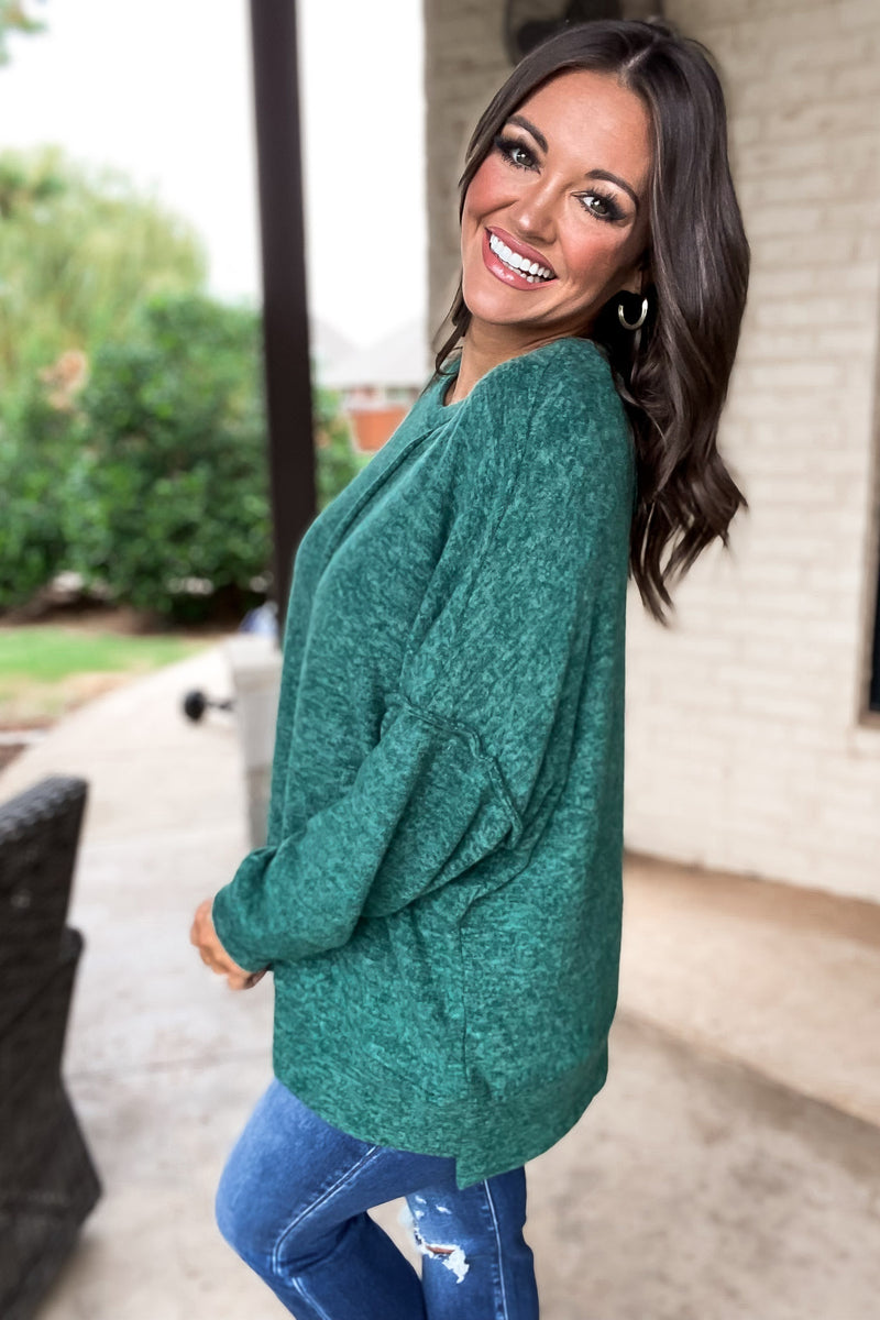 Want The Best Dark Green Tunic Top