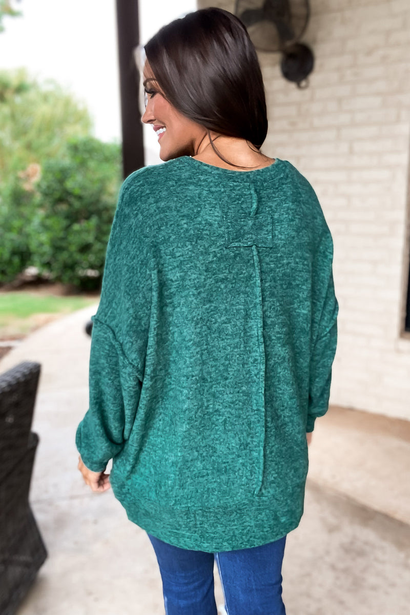 Want The Best Dark Green Tunic Top