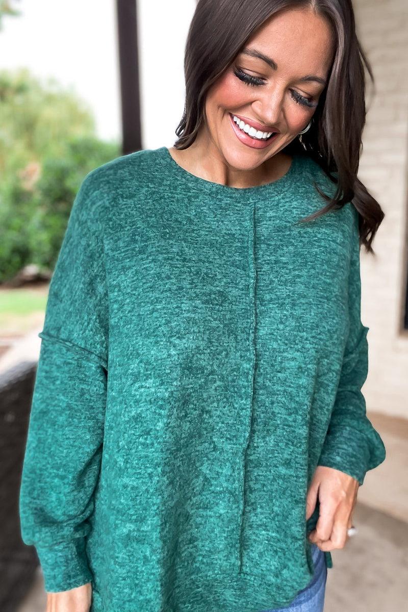 Want The Best Dark Green Tunic Top