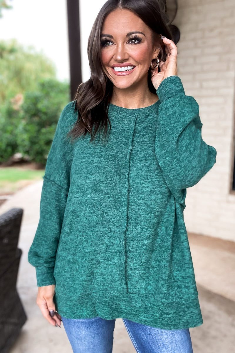 Want The Best Dark Green Tunic Top