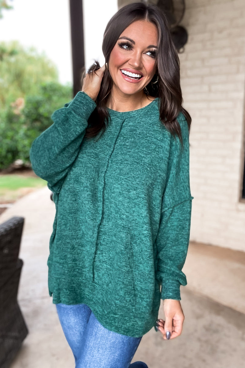 Want The Best Dark Green Tunic Top