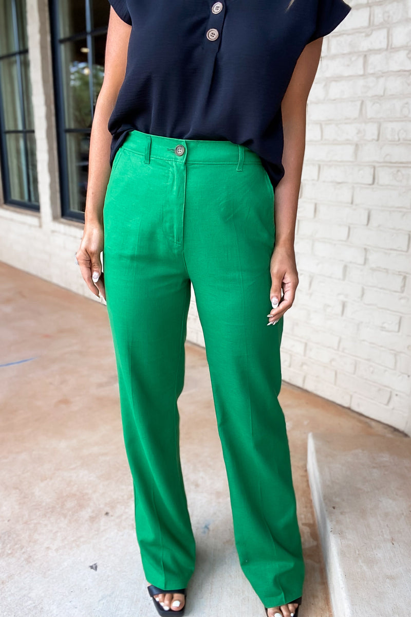 Keep It Classy Over Sized Kelly Green Pants