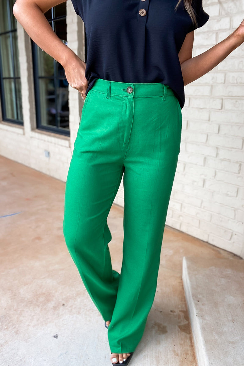 Keep It Classy Over Sized Kelly Green Pants