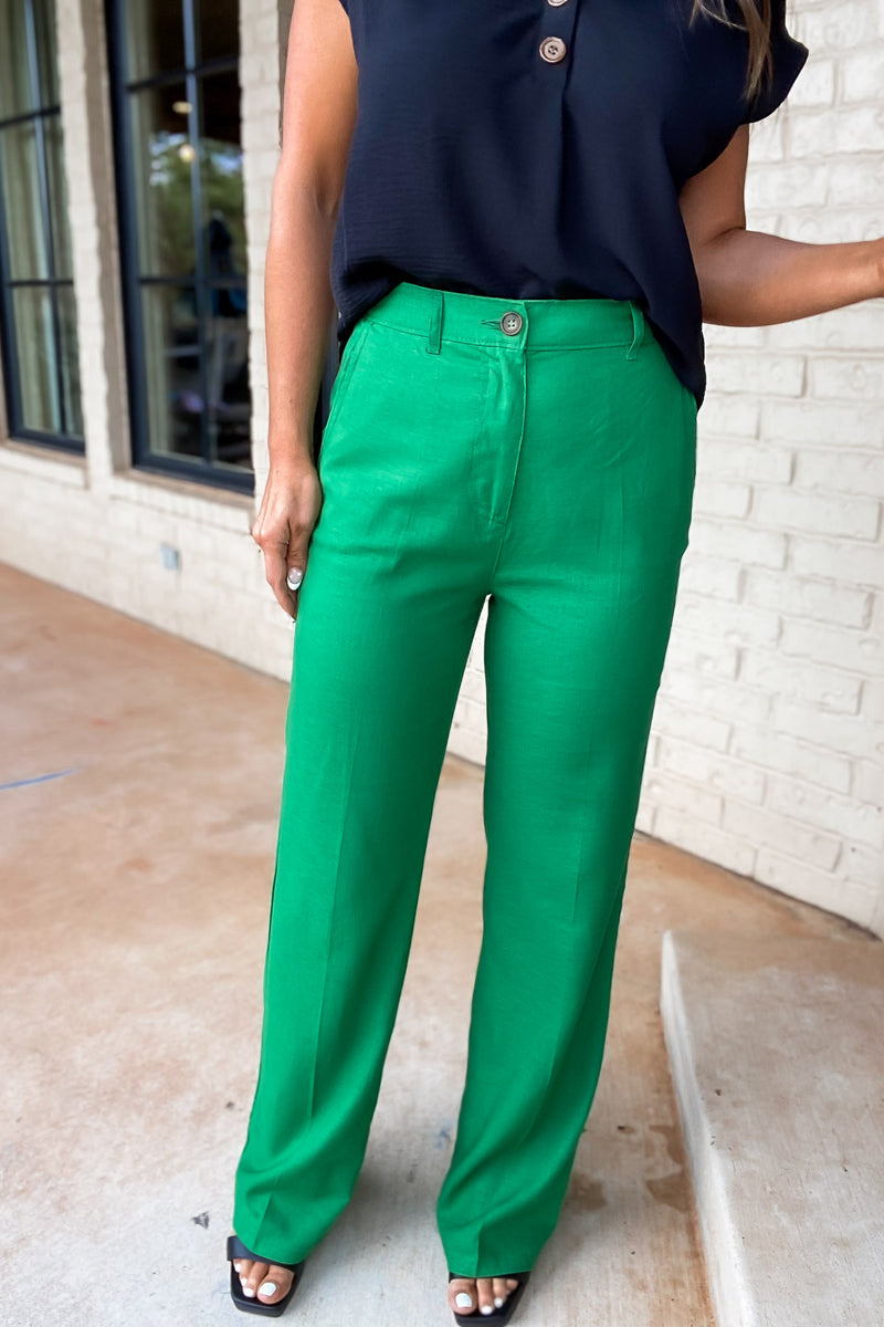 Keep It Classy Over Sized Kelly Green Pants