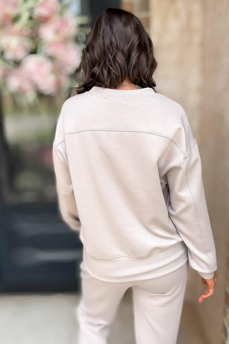 Crew Neck Ash Mocha Scuba Crewneck Pullover