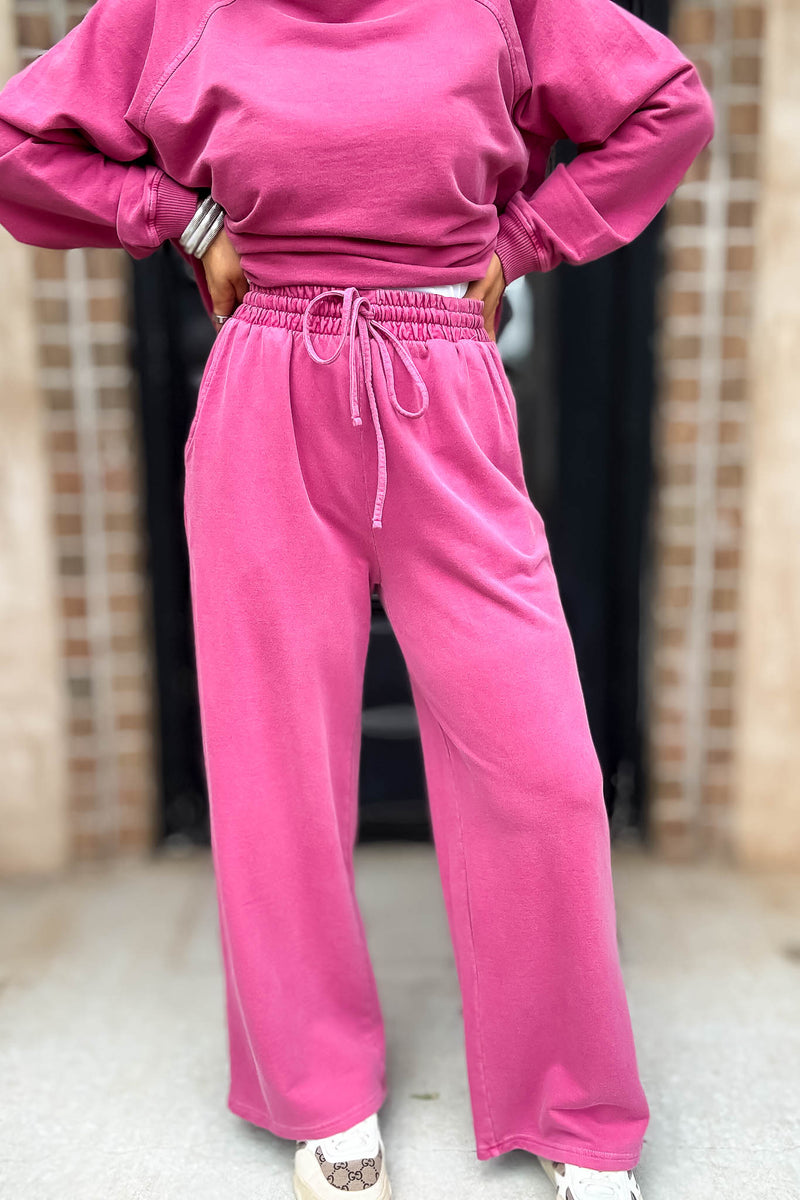 Wine Washed Terry Pants