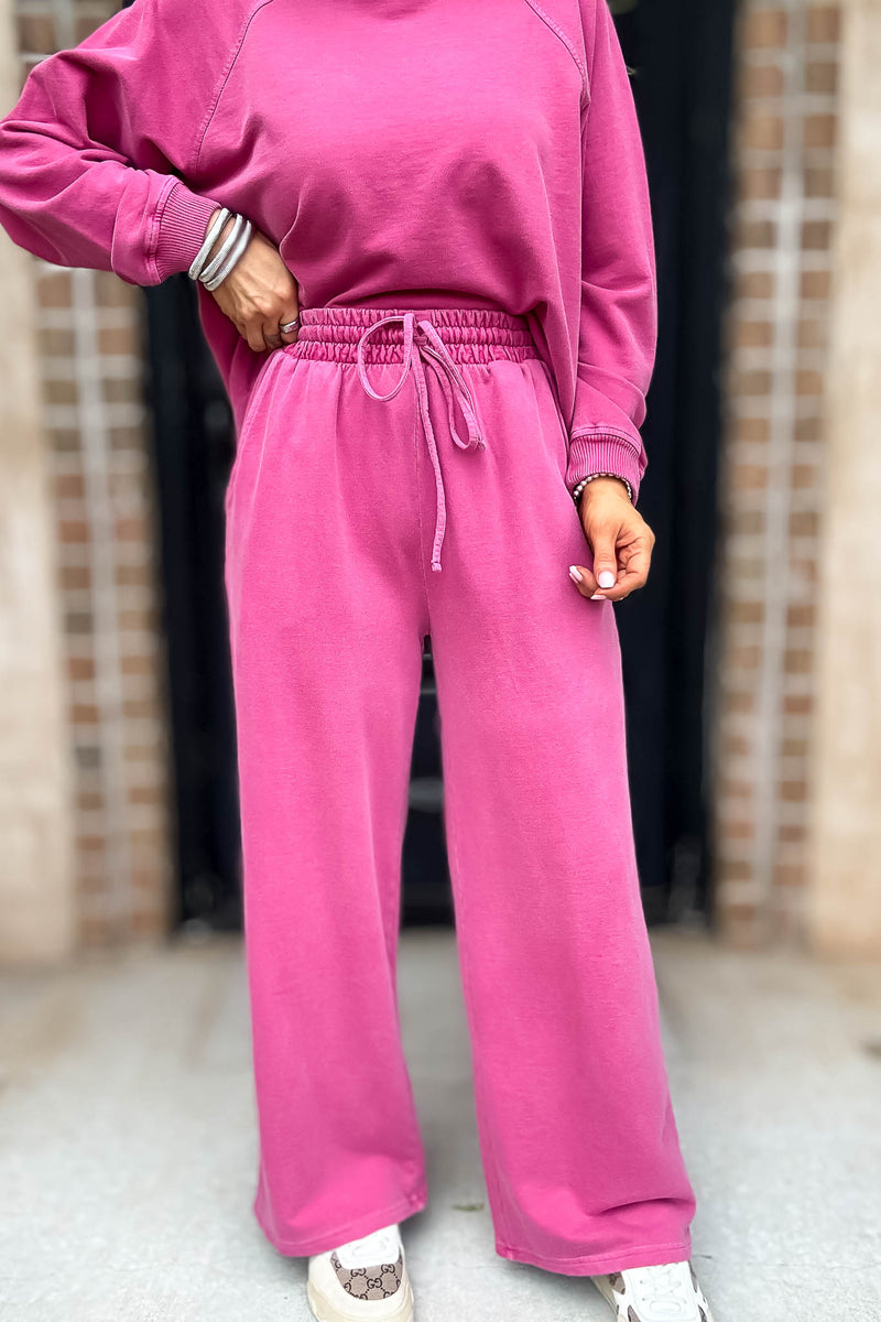 Wine Washed Terry Pants