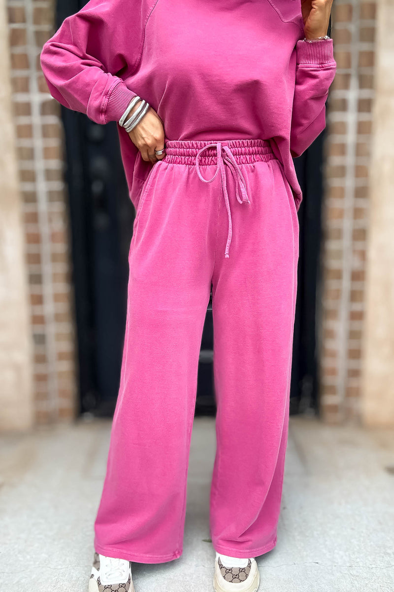 Wine Washed Terry Pants
