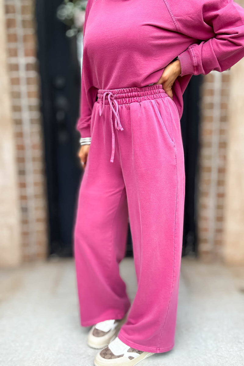 Wine Washed Terry Pants