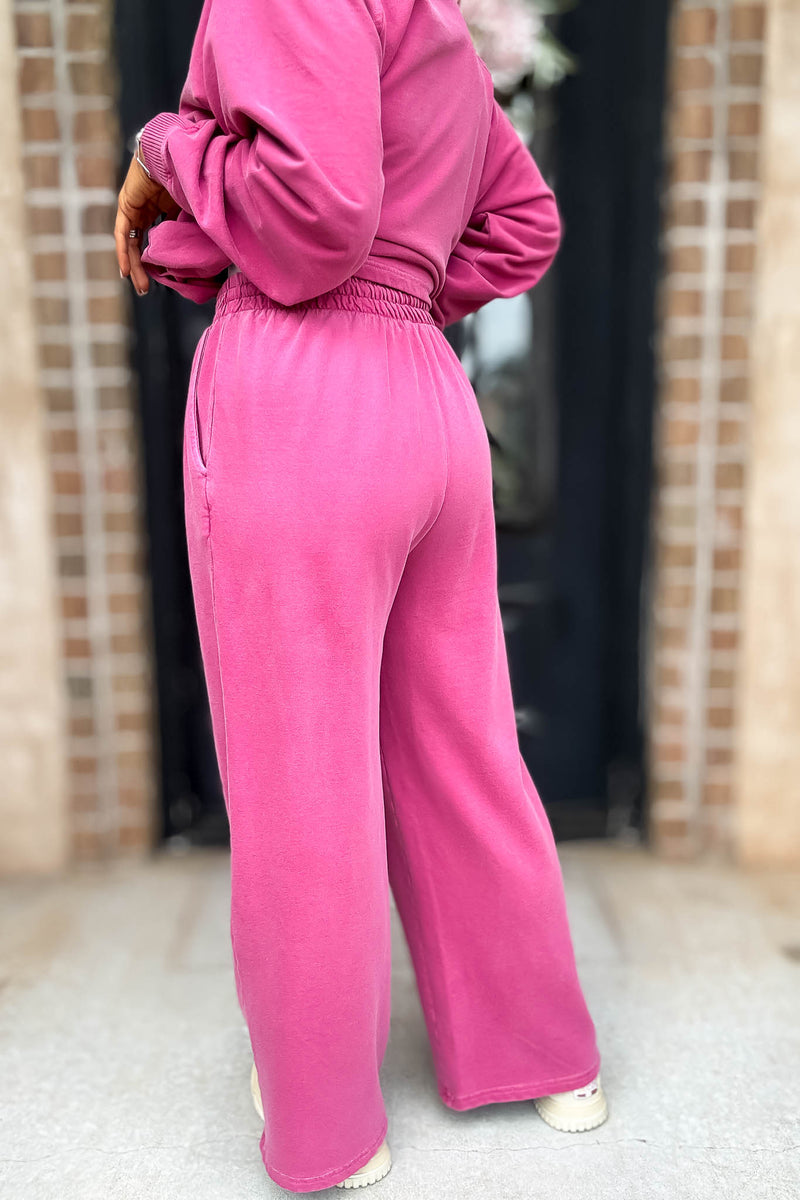 Wine Washed Terry Pants