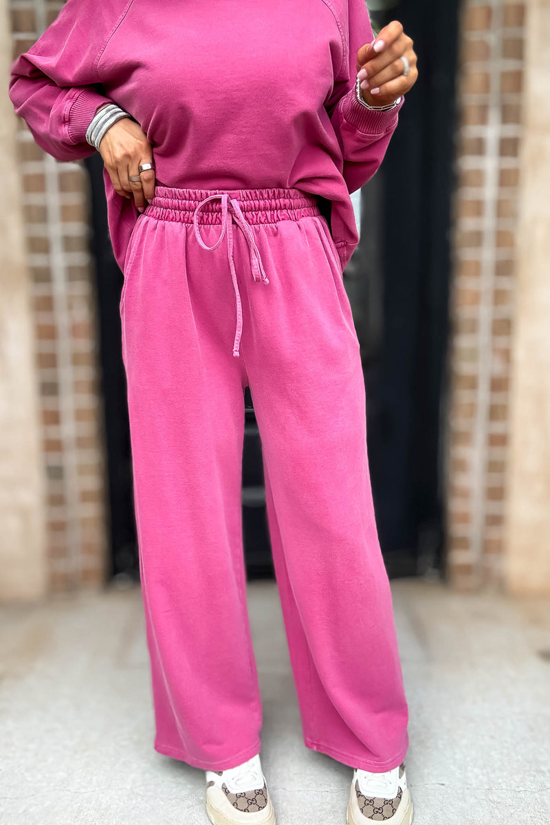 Wine Washed Terry Pants