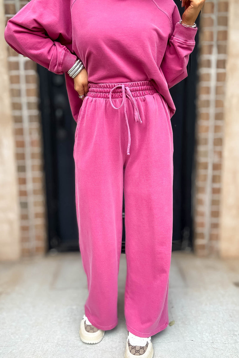 Wine Washed Terry Pants