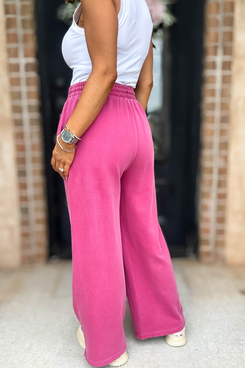 Wine Washed Terry Pants