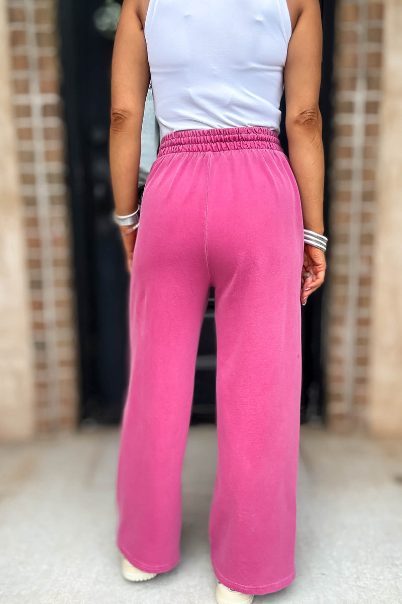 Wine Washed Terry Pants