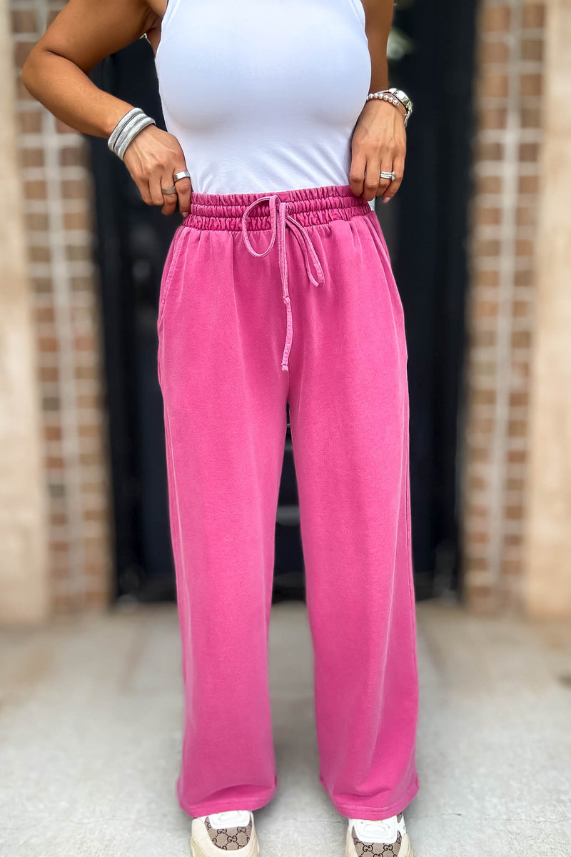 Wine Washed Terry Pants