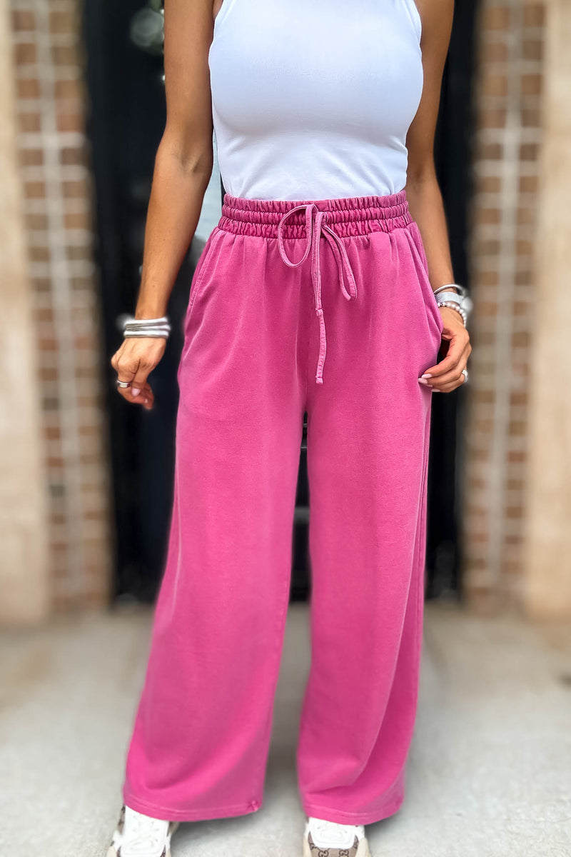 Wine Washed Terry Pants