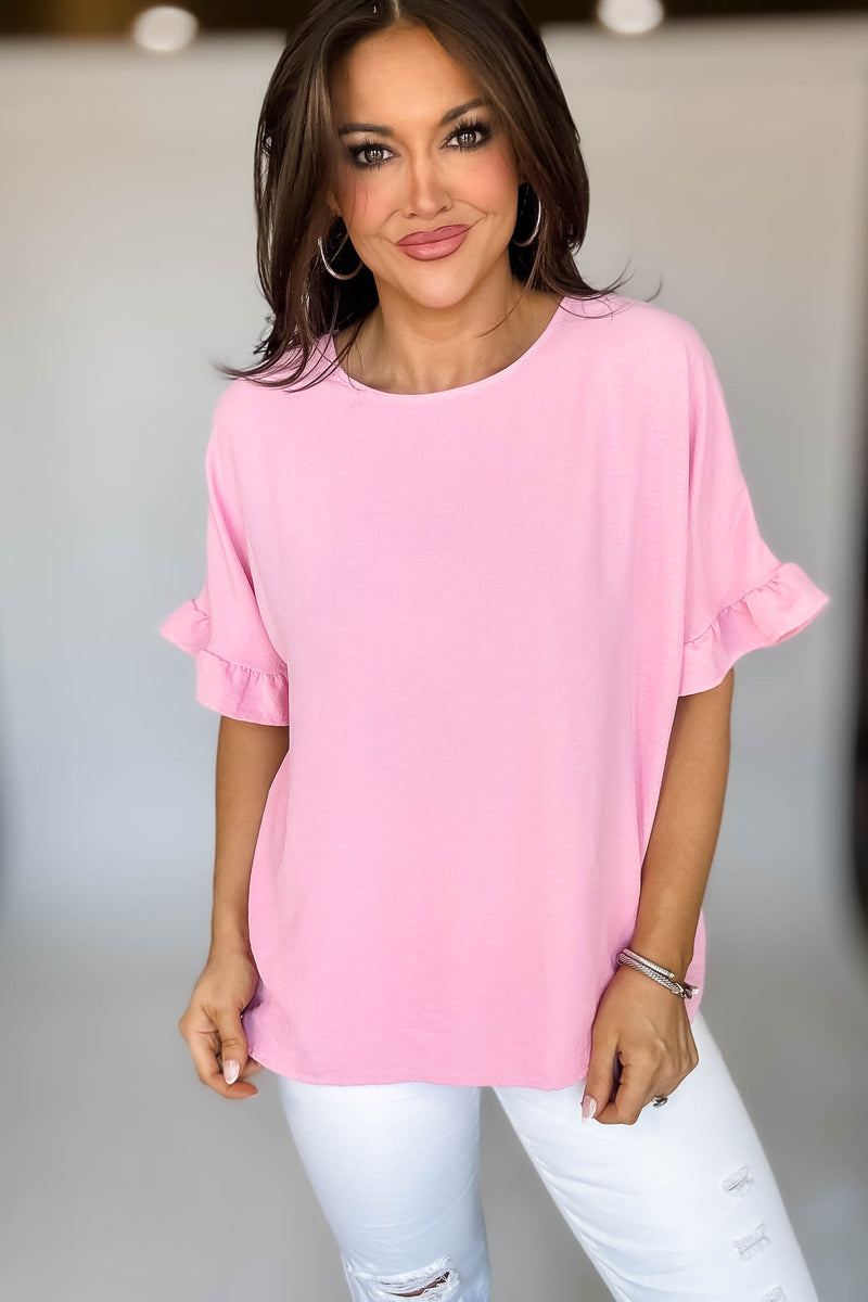 Pink Ruffle Top