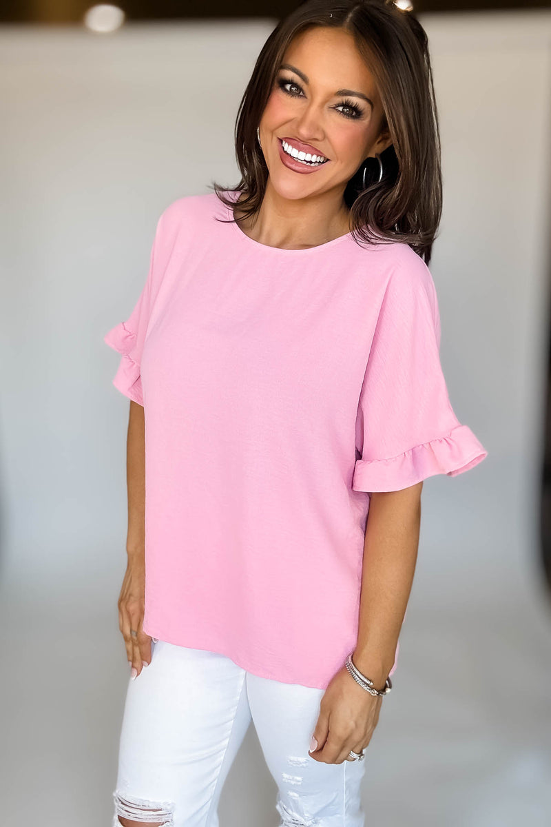 Pink Ruffle Top