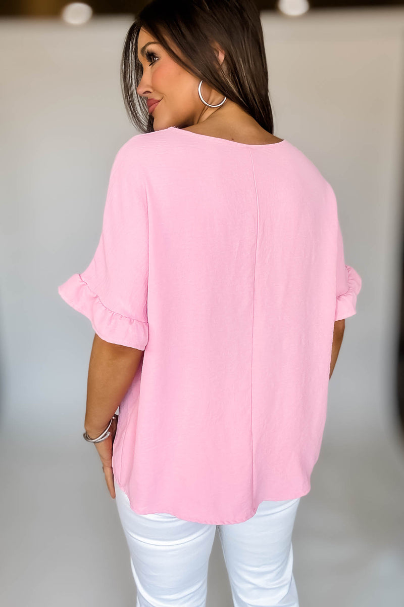 Pink Ruffle Top