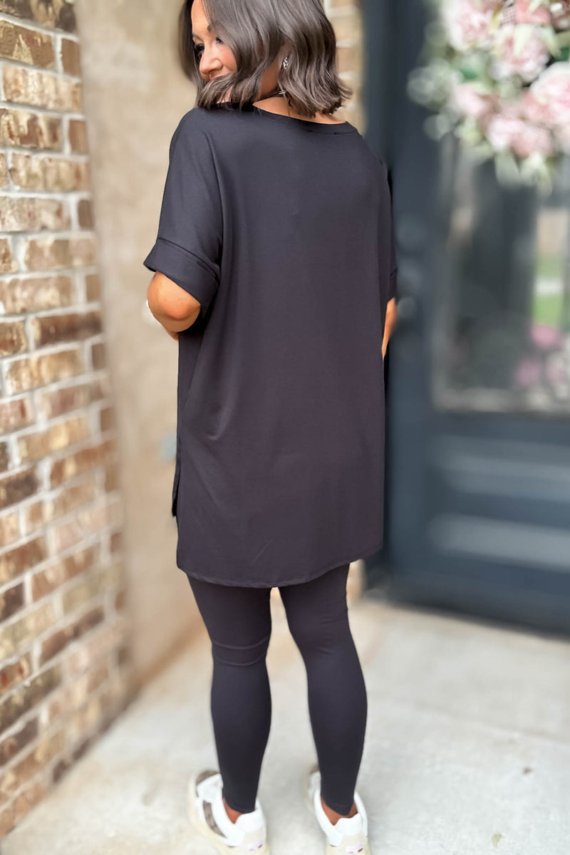 Beautiful Dreamer Black Top And Legging Set