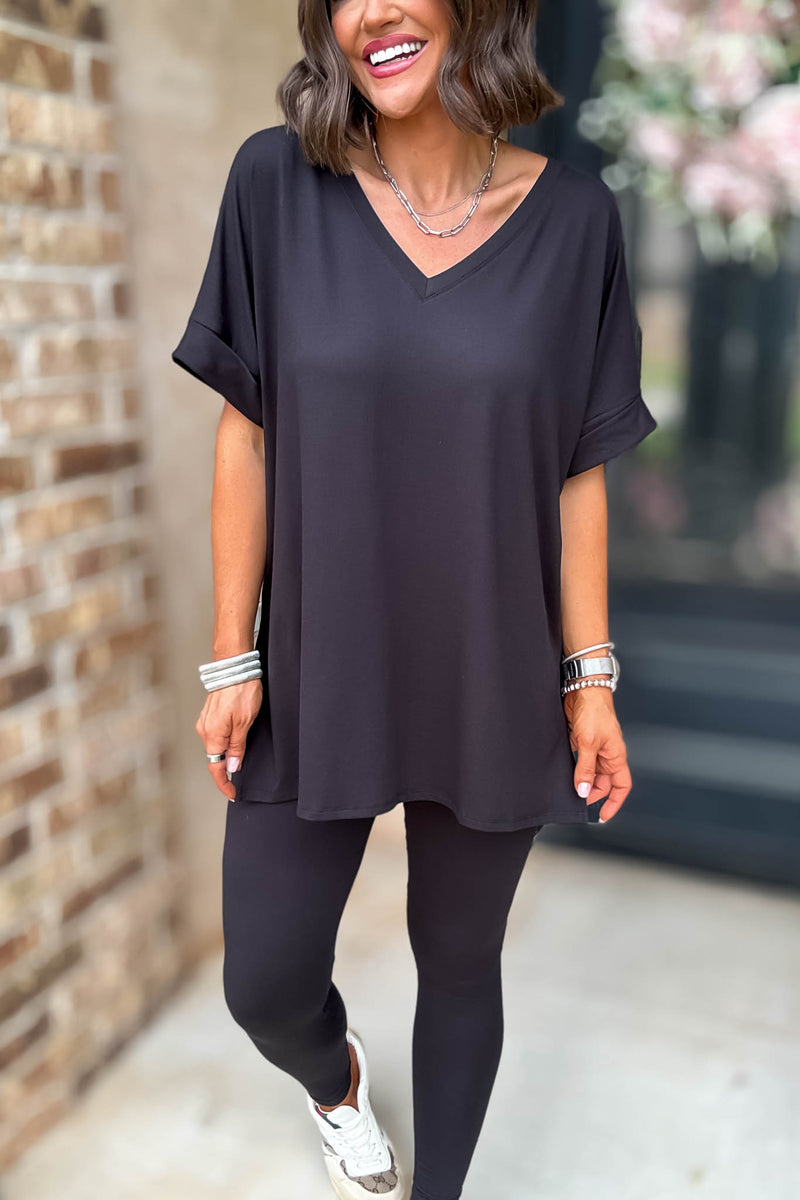 Beautiful Dreamer Black Top And Legging Set