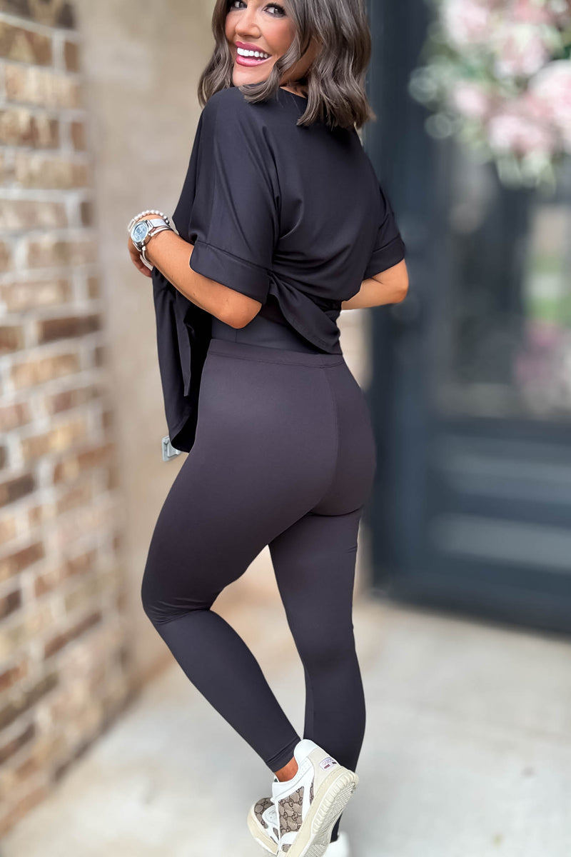 Beautiful Dreamer Black Top And Legging Set