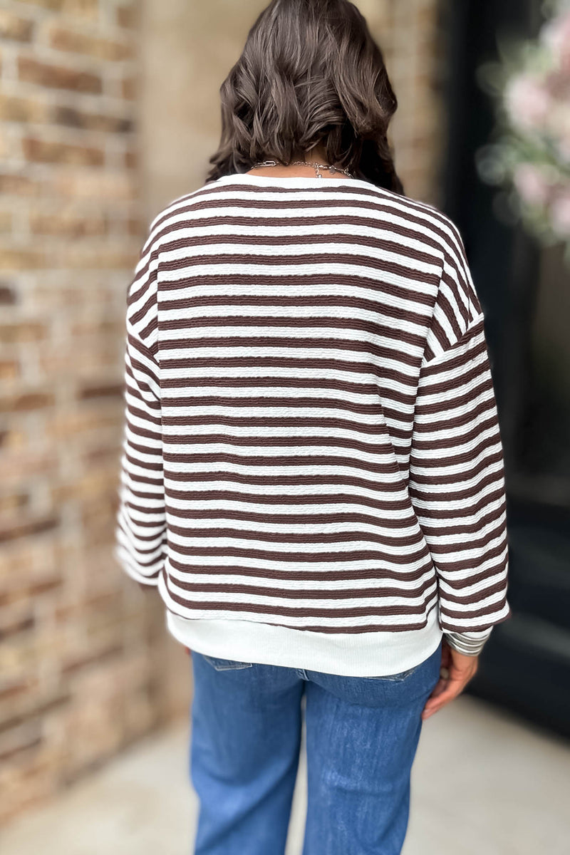 Brown Striped Pullover