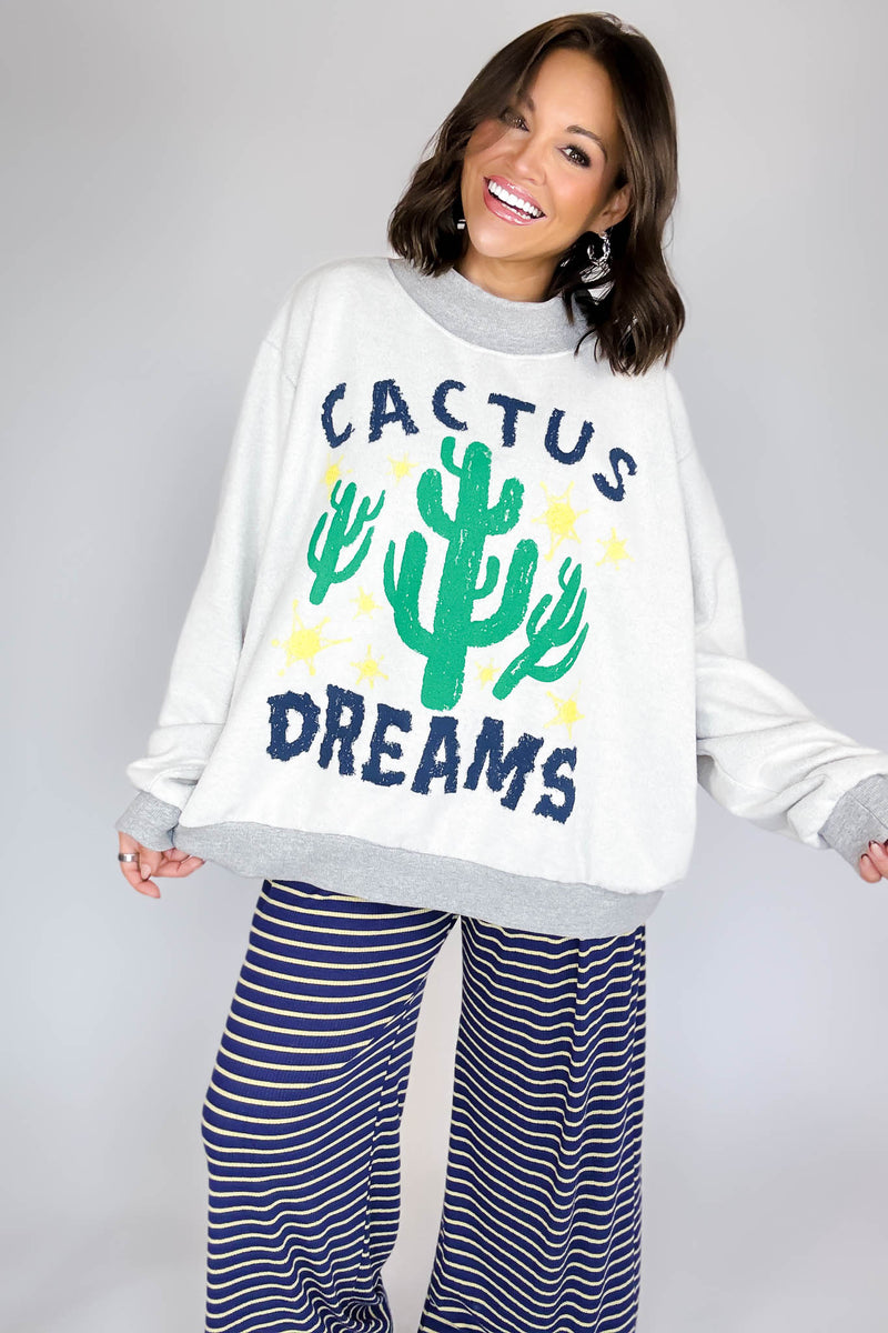Bucketlist 'Cactus, Dreams' Graphic Reversible Sweatshirt