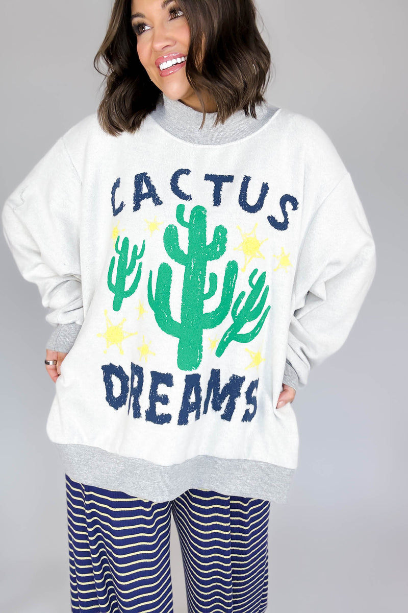 Bucketlist 'Cactus, Dreams' Graphic Reversible Sweatshirt