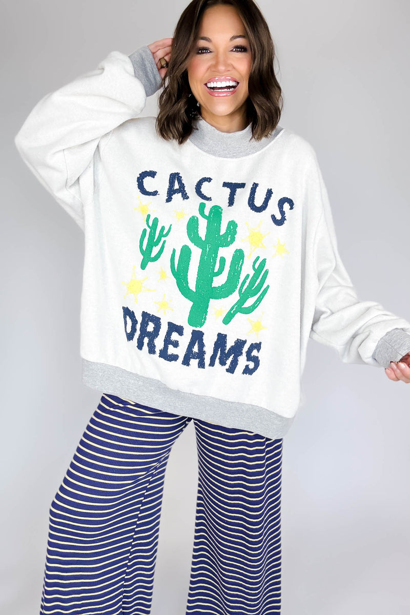 Bucketlist 'Cactus, Dreams' Graphic Reversible Sweatshirt