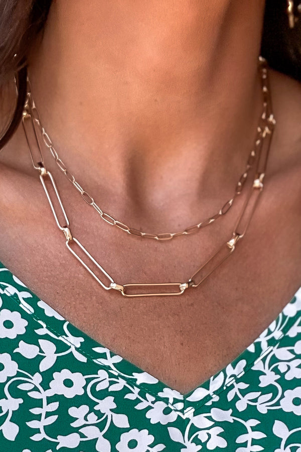 Feeling Sentimental Link Layered Necklace