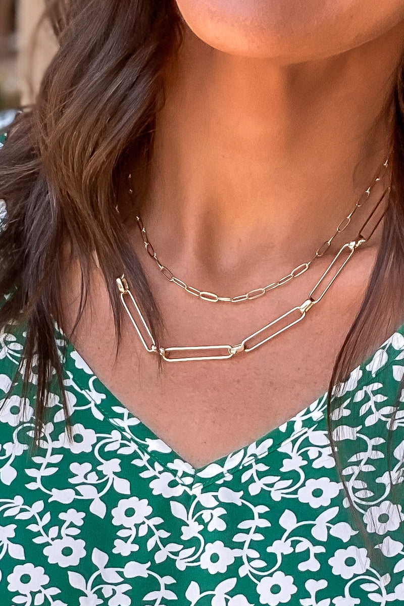 Feeling Sentimental Link Layered Necklace