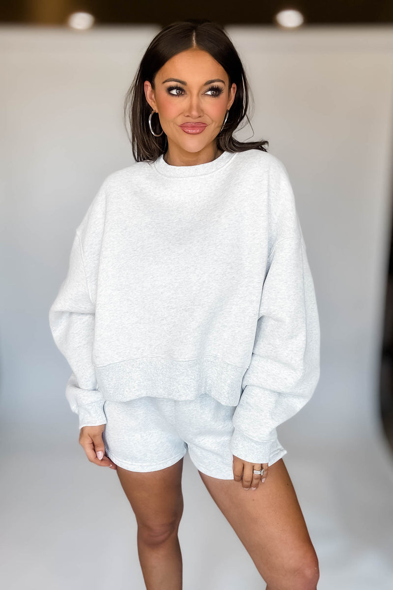 Grey Dropped Shoulder Sweatshirt