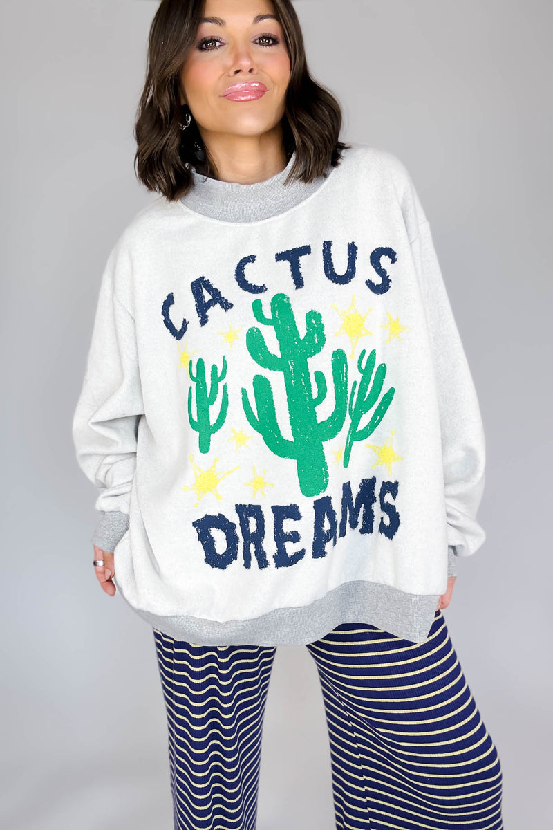 Bucketlist 'Cactus, Dreams' Graphic Reversible Sweatshirt