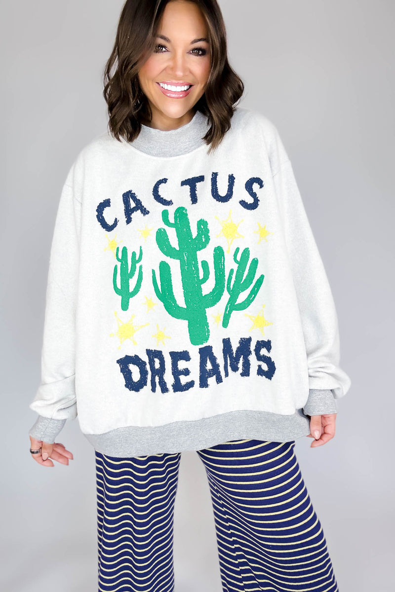 Bucketlist 'Cactus, Dreams' Graphic Reversible Sweatshirt