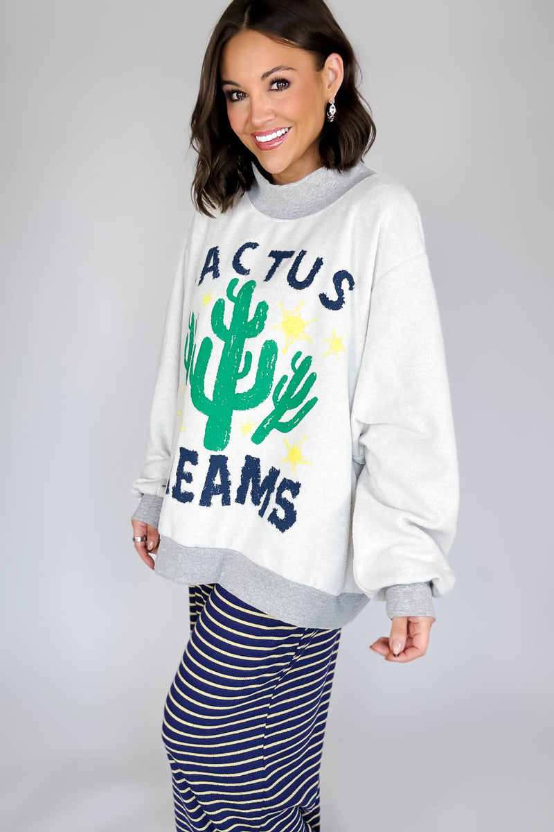 Bucketlist 'Cactus, Dreams' Graphic Reversible Sweatshirt