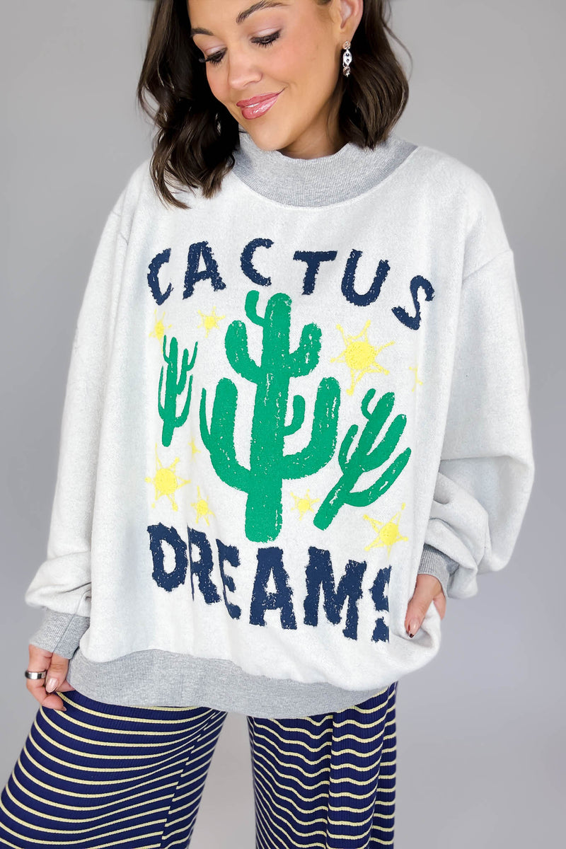 Bucketlist 'Cactus, Dreams' Graphic Reversible Sweatshirt